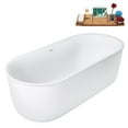 thumbnail image 5 of 67" Streamline G-90-342-GLD Soaking Glossy White Freestanding Tub and Tray With Internal Drain in Polished Gold, 5 of 20