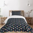 thumbnail image 3 of Ambesonne Spaceship Quilted Bedspread Set 2 Pcs, Cartoon Style Space, Twin Size, Multicolor, 3 of 6