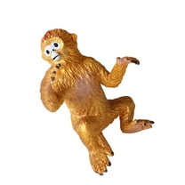 OULII Golden Static Monkey Model Figurine for Kids Educational Toys and Home Decoration PVC 5.5 inches