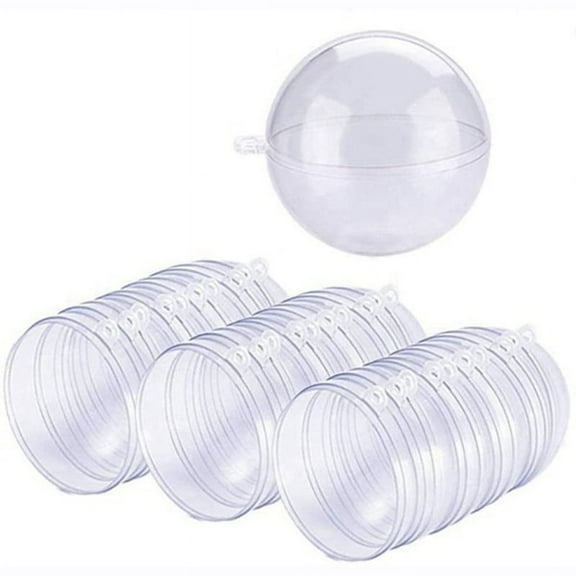 24 Balls/Batch DIY 70mm Hanging Transparent Transparent Plastic Filled Ornament
