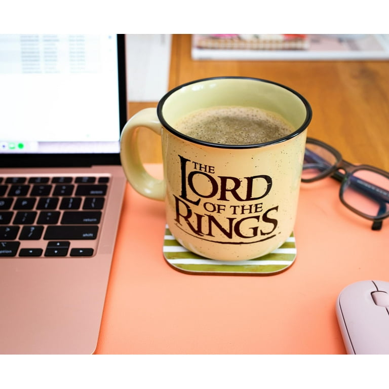 Elbenwald Lord of the Rings Mok 20 jaar verjaardag Collectie met Gollum Circular Print en Filmlogo 320 ml keramiek