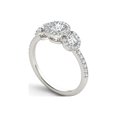 thumbnail image 2 of 1 Carat T.W. Diamond Single Halo Three-Stone 14kt White Gold Engagement Ring, 2 of 4