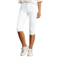 thumbnail image 4 of StSilkitty Casual Capris Pants for Womens High Waist Stretch Button Cropped Pants Solid Color Soft Capri Pant with Pockets, 4 of 9