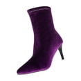 thumbnail image 2 of Willtoo Womens Pointed Toe Stiletto Ankle Boots Stretch Slim Fit Back Zipper Dress Booties Elegant Party Heeled Short Boots, 2 of 6
