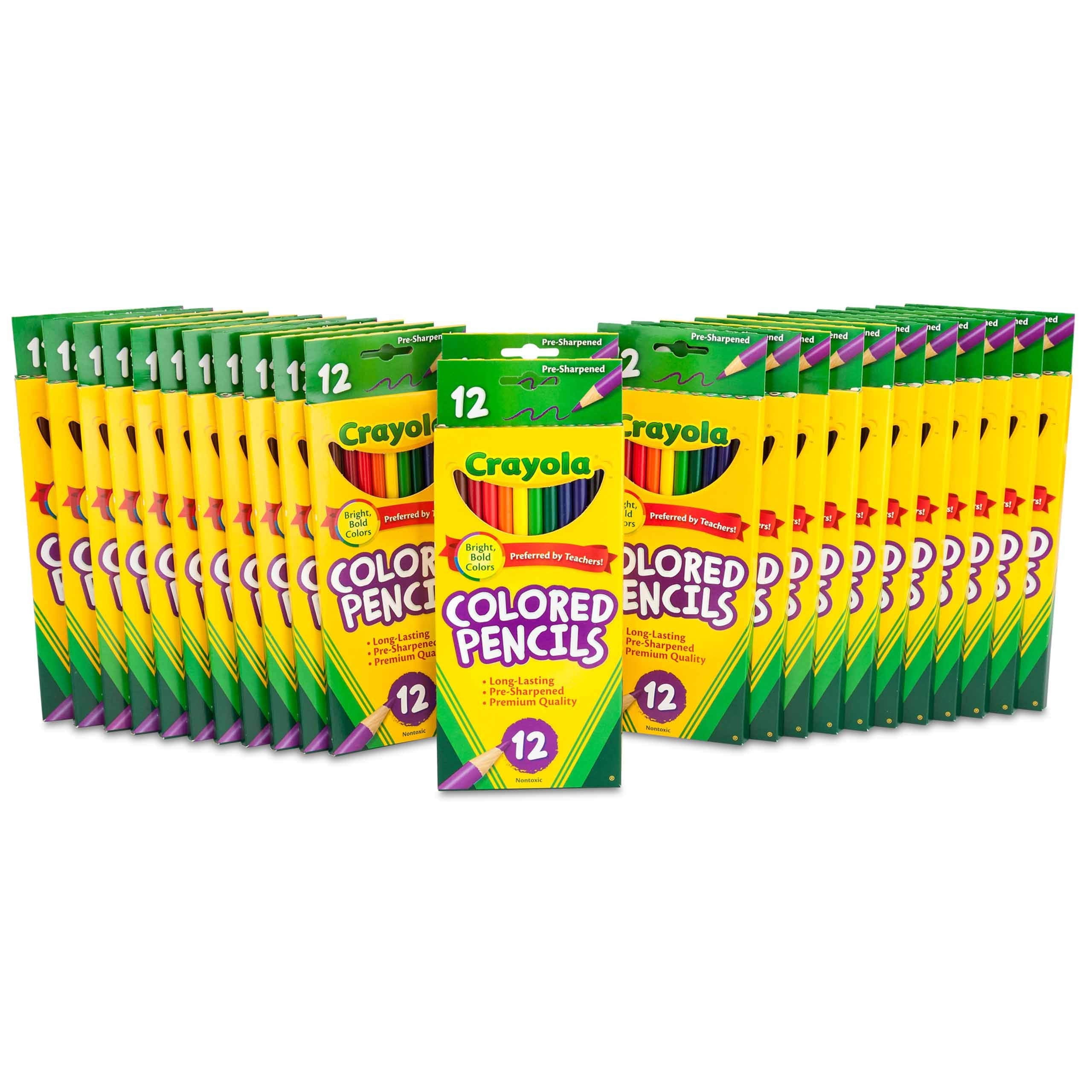 Crayola Colored Pencils, 24 Packs of 12-Count Colored Pencils, Art Tools in Vibrant Colors, great for School or Home Projects, Adult Coloring