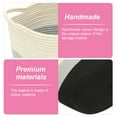thumbnail image 4 of Shisuyan 1Pack Handmade Woven Basket Storage Bins Cotton Rope for Organization, 4 of 8