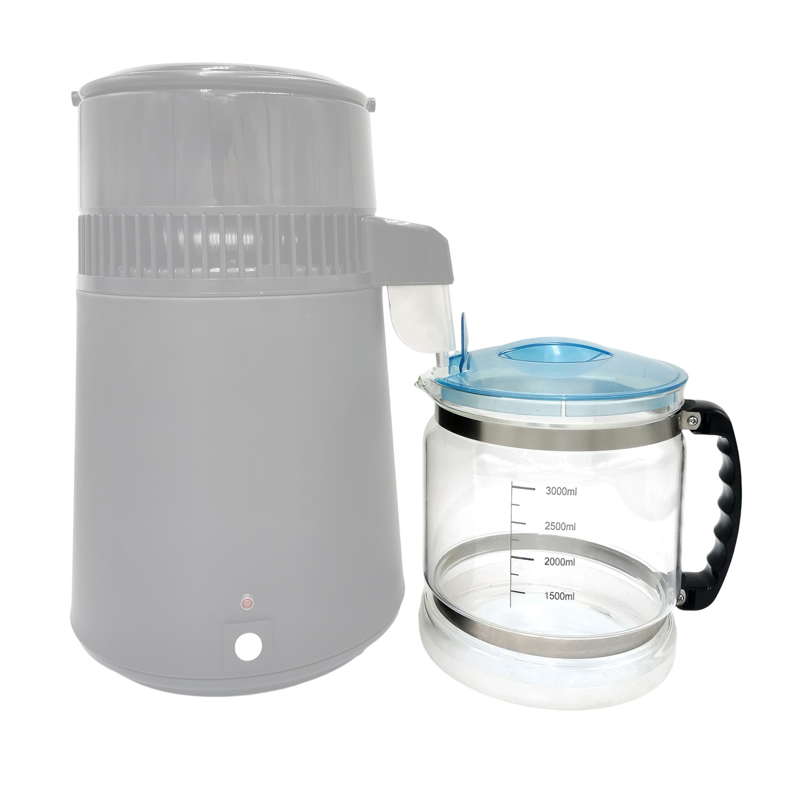 4L Glass Distillation Vessel For Countertop Distillers Easy Installation Distilled Water Maker Machine Accessories
