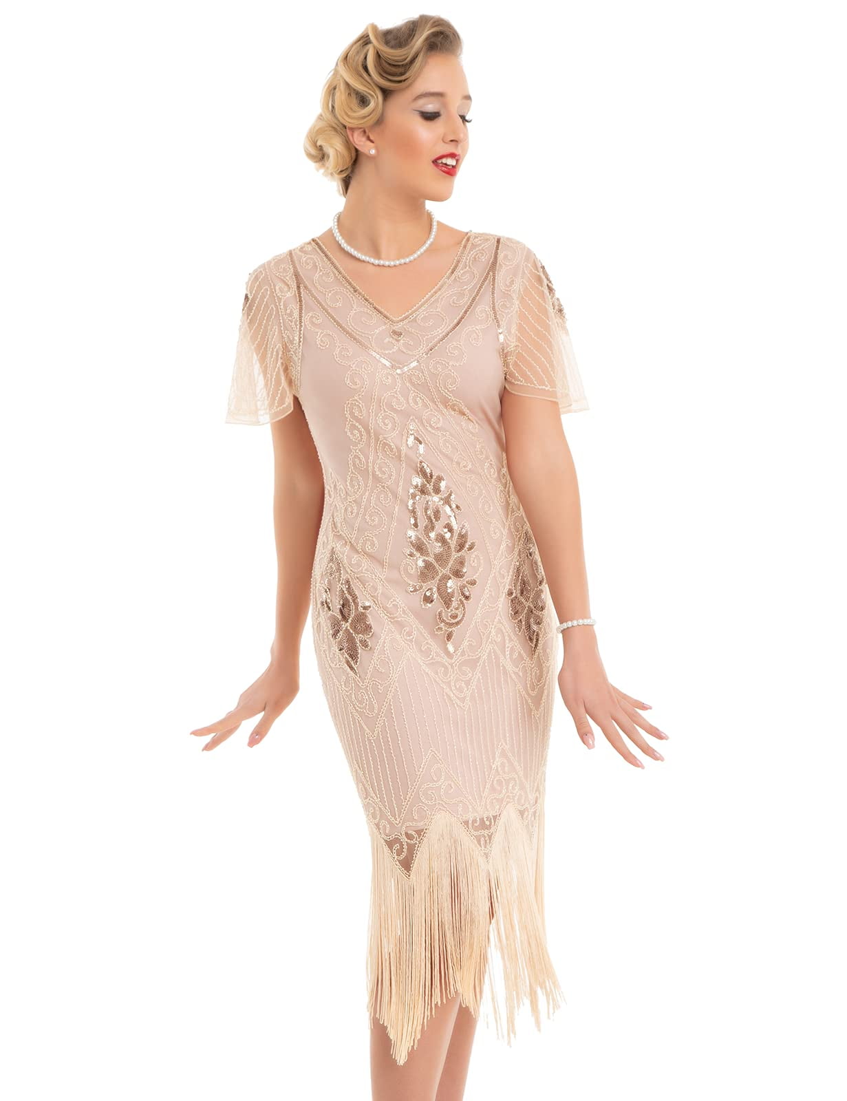 PrettyGuide Women's 1920s Dress Sequin 