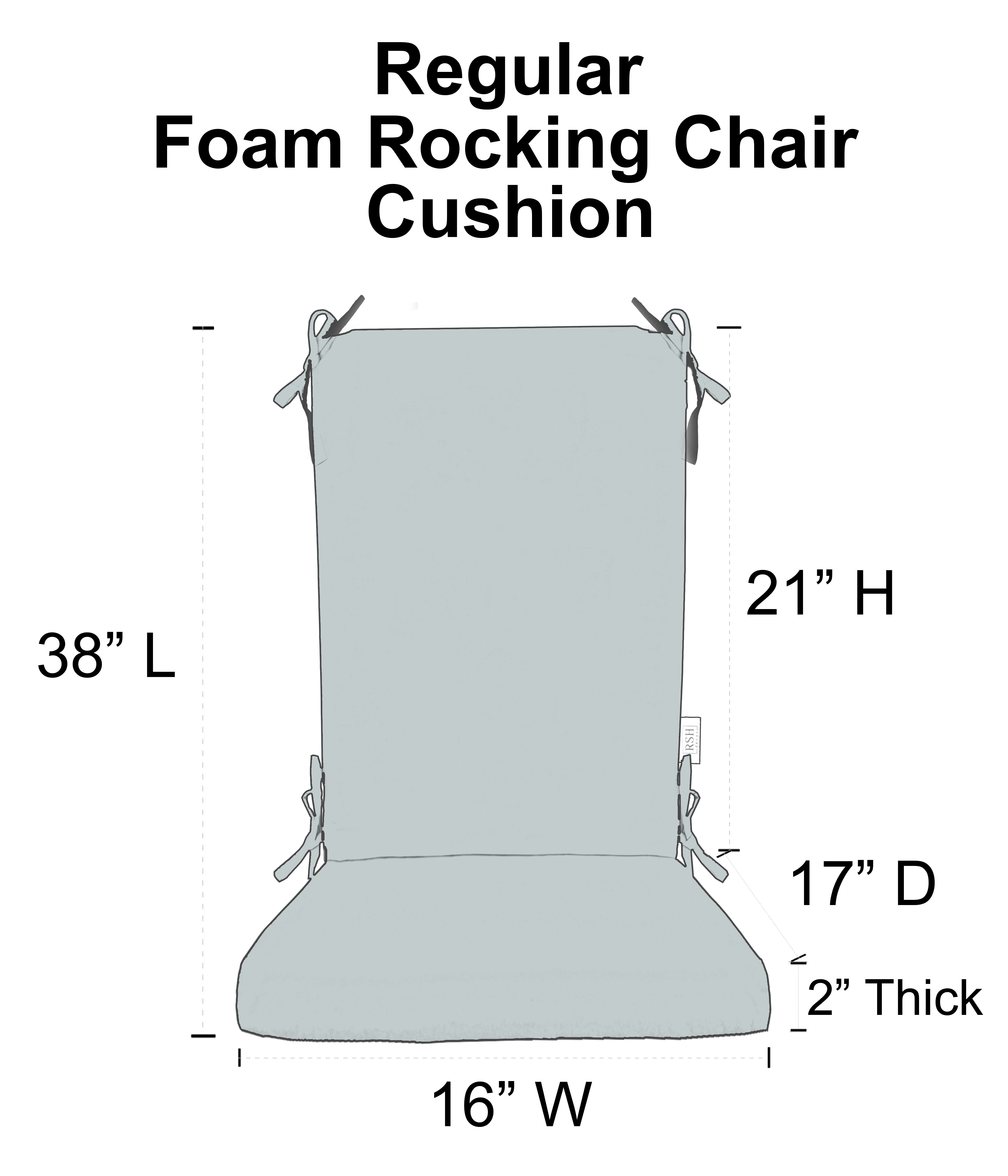 Buy RSH Décor Indoor Outdoor Foam Rocker Rocking Chair Pad Cushions ...