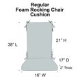 thumbnail image 3 of RSH Décor Indoor Outdoor Foam Rocker Rocking Chair Pad Cushions, Standard, Solid Red, 3 of 6