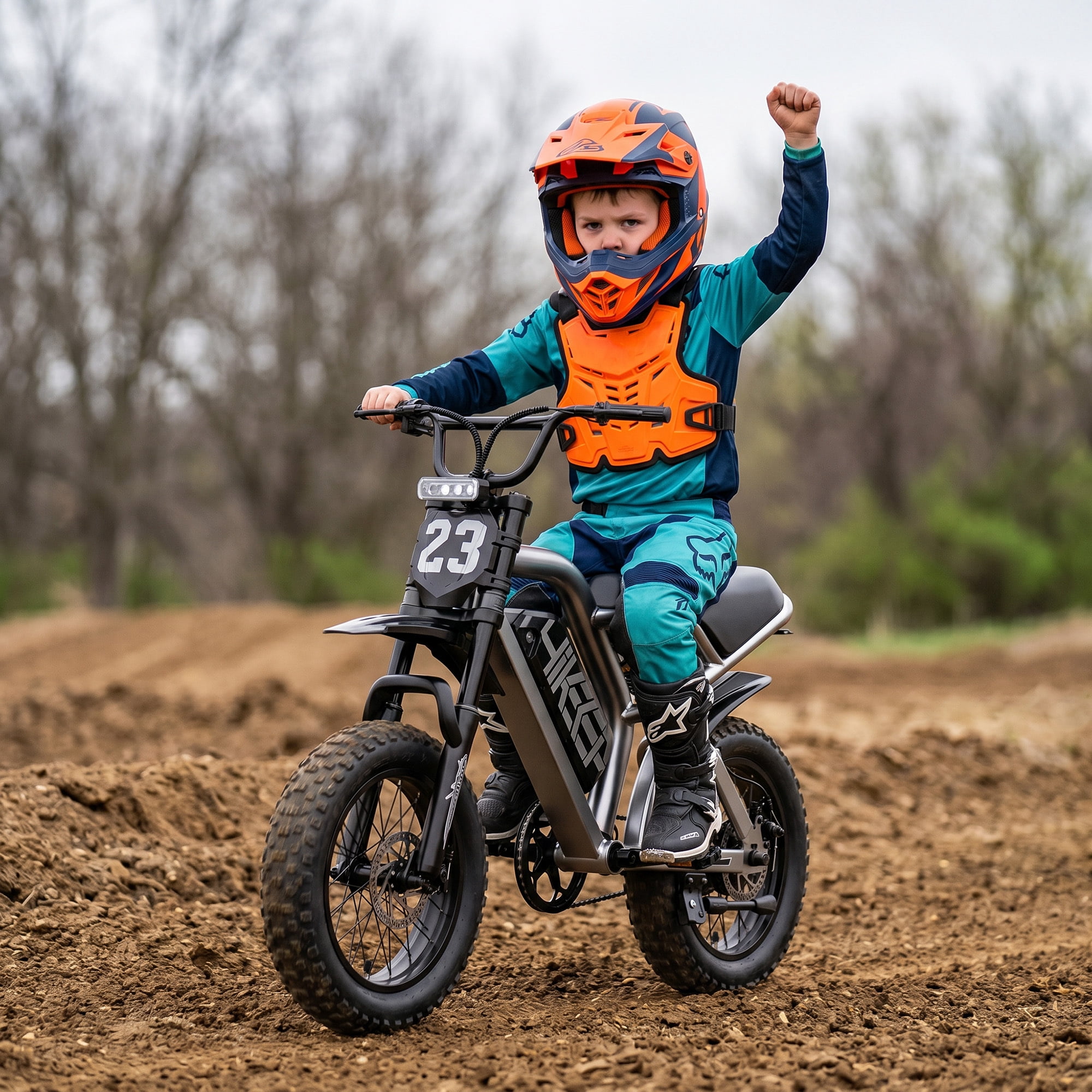 HiKeep Electric Bike for Teenagers, 750W 1500W Peak Dirt Bike, 48V 15Ah Battery Ebike, 25MPH E-Mountain Bike, 16x3.0 Fat Tire, UL2849