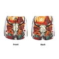 thumbnail image 3 of Gukieu Western Desert Cactus Ram Skull Print Women's Sports Shorts with Drawstring Elastic Waistband for Running, Yoga, Fitness-Large, 3 of 7