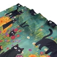 thumbnail image 3 of Yayeee Shower Curtain with Hooks 72"x72" Waterproof Fabric Bathroom Hanging Decor, Floral Black Cats Pattern, 3 of 5