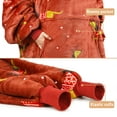 thumbnail image 3 of Catalonia Christmas Dachshund Print Oversized Hoodie Blanket Sweatshirt,Wearable Sherpa Giant Pullover for Adults Men Women Teenagers Gift, Wine, 3 of 7