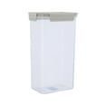 thumbnail image 2 of Hovmgk Push-Button Airtight Container, Plastic Food Storage Canister, Dry Food Dispenser Jar, Grain Storage Bin for Kitchen Organization, 3.3L, White, Leak-Proof and Transparent Design, 2 of 7