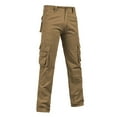 thumbnail image 3 of PEASKJP Mens Elastic Waist Cargo Pants Lightweight Tactical Durable Ripstop Stretch Waistband Pants,Purple 33, 3 of 4