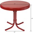 thumbnail image 3 of Pemberly Row Table Rétro en Métal Rouge Corail, 3 of 4