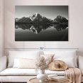 thumbnail image 2 of Elephant Stock Grand Teton Mountains Bw Wall Art - Horizontal Canvas Wall Art - Living Room Wall Decor - Nature Canvas - Gray And Black Decor - 51" x 34", 2 of 8