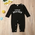 thumbnail image 3 of wsevypo Newborn Baby Boys' Little Brother Romper Short Sleeve Jumpsuits One Piece Outfit, 3 of 5