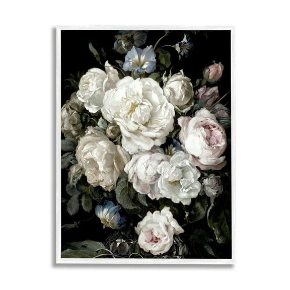 Stupell Industries Classical Roses and Globeflower Arrangement Vintage Faded Tones, 11 x 14, Design by Angela McQueen