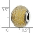 thumbnail image 4 of Sterling Silver Reflections Italian Olive Textured Glass Bead, 4 of 4