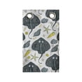 thumbnail image 1 of Underwater Hanging Pocket Organizer, Funny Stingray and Starfish Nautilus Sea Shells Ocean Exotic Fish Doodle, Printed Polyester Storage Bag with Pockets, 9" x 16", Grey Pale Green, 1 of 2