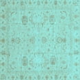 thumbnail image 1 of Ahgly Company Indoor Square Oriental Light Blue Traditional Area Rugs, 5' Square, 1 of 4