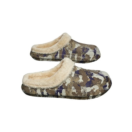 

Daeful Men s Waterproof Mules Slippers Indoor Outdoor Comfy Warm House Slip On Shoes