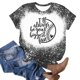 thumbnail image 4 of Camisas de Mujer Casual Impreso Cuello Redondo Manga Corta Superior, Blusa de Moda para Uso Diario Y de Fiesta, 4 of 4