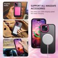 thumbnail image 3 of VENINGO Magnetic Phone Case for iPhone 15 Plus Compatible with Mag-safe, Translucent Matte Shockproof Scratch Resistant Girls Women Phone Case - Hot Red, 3 of 8