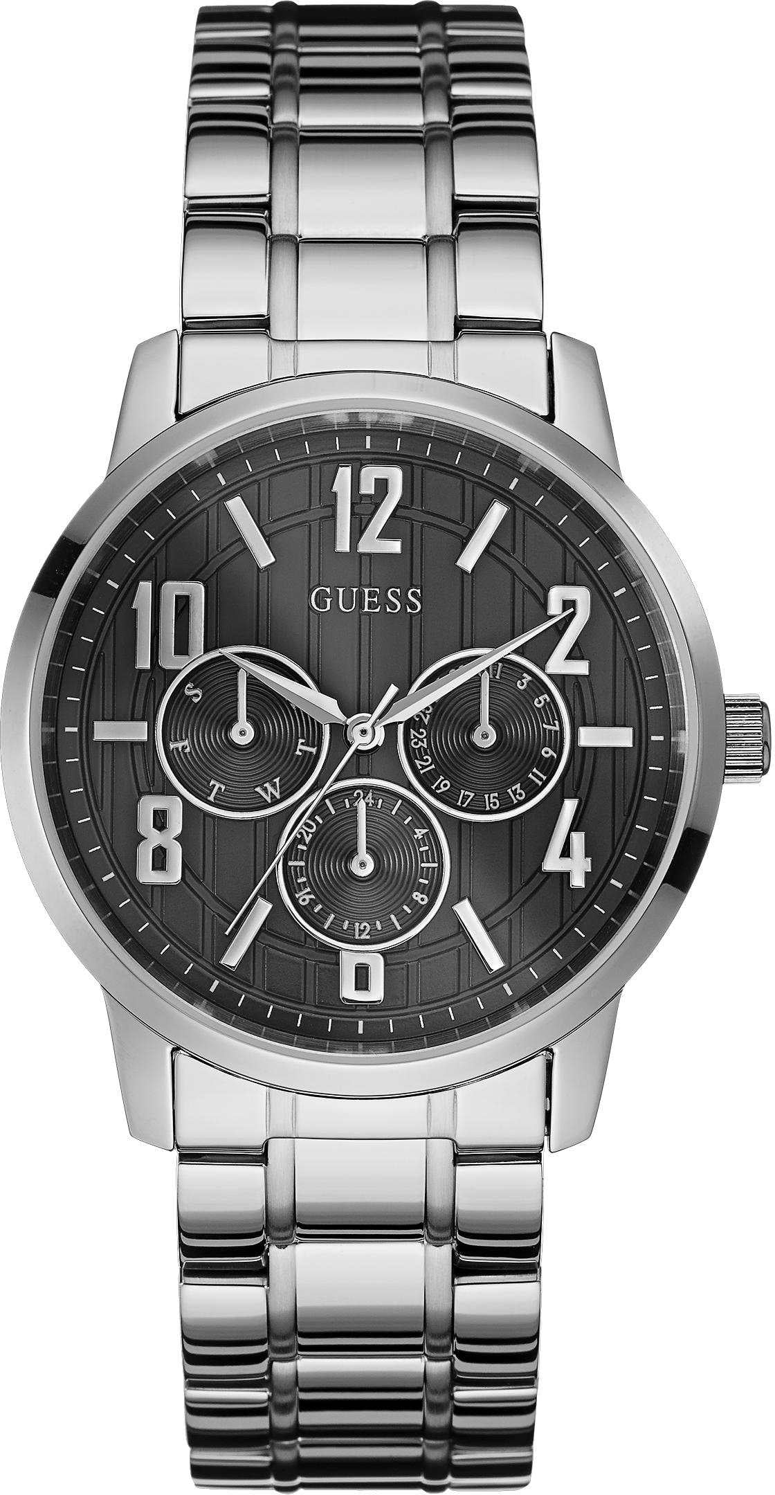 GUESS WATCH GUESS STAINLESS STEEL BLACK SILVER MEN W0605G1 Walmart