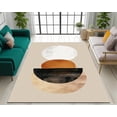 thumbnail image 1 of Mid Century Modern Area Rugs Distressed Bohemian Sunset Entryway Rug Short Pile Non-Slip Soft Washable Indoor Carpet for Living Room Bedroom 4x8ft, 1 of 6