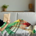 thumbnail image 3 of Beach Soft Flannel Fleece Throw Blanket, Illustration Relax Exotic Summer Holidays on Hammock Theme Hot Paradise Lands, Cozy Plush for Indoor and Outdoor Use, 70" x 90", Multicolor, by Ambesonne, 3 of 5