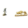 thumbnail image 1 of Escultura De Resina De Dama Tribal Africana Y Figura De Toro Moderna Feng Shui, Oso, Vaca, Ganado, Artesanía Coleccionable Hecha A Mano Para Decoración De Escritorio, Estudio Y Sala De Estudio., 1 of 8