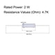thumbnail image 3 of Uxcell 60Pcs 2W 2 Watt Resistor de Película de Óxido Metálico Axile 4.7K Ohm ±5% Tolerancia, 3 of 7