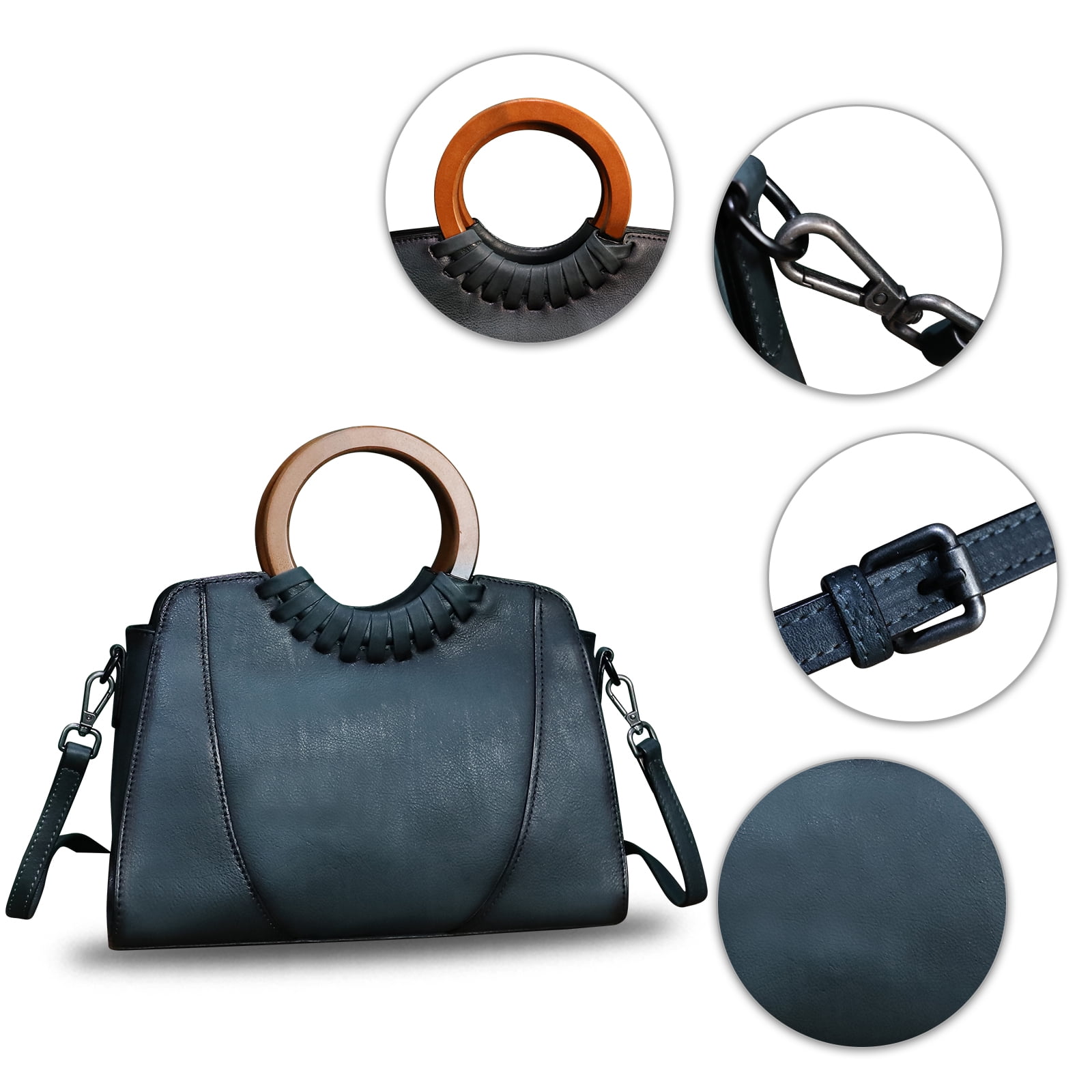 Genuine Leather Women Purses and Handbags Handmade Shoulder Bag Crossbody Bag
