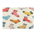 thumbnail image 2 of Bathroom Plush Absorbent Mat Single Square Pad 16x24Inches Bath Mat Fluffy Suitable For Bathroom Toilet Living Room Absorb Water Non-Slip Durable Colored Socks, 2 of 9