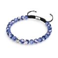 thumbnail image 1 of Picasso Porcelain Macrame Bracelet | Cobalt and Cream, 1 of 7