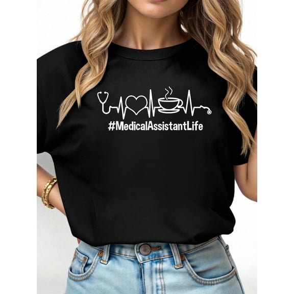 CMA Certified Medical Assistant Heartbeat Assisting T-Shirt