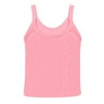 thumbnail image 5 of Womens Tank Tops Summer Sleeveless U Neck Ribbed Knit Basic Slim Going out Cami Tee Shirts,Pink,Size XS, 5 of 6