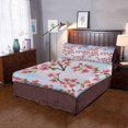 thumbnail image 2 of ABPHQTO Juego de ropa de cama de 3 piezas Funda nórdica de cerezo con 2 fundas de almohada para la decoración de la habitación del hogar, 2 of 4