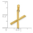 thumbnail image 6 of Diamond2Deal 14K Yellow Gold Fancy Letter X Pendant for Women (L- 0.68 inch), 6 of 6