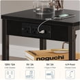 thumbnail image 2 of Bigleap 3-Tier End Table with Charging Station, Small Nightstand with AC Outlets & USB Ports for Small Spaces, Bedroom, Living Room, Black, 2 of 7