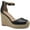 Black Smooth, variant on Womens Masin Studded Ankle Wedge Heels