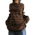 thumbnail image 4 of Fairy Grunge y2k Sweater 2000s Aesthetic Striped Long Sleeve Tops Women Pullover Baggy Knitted Clothes Streetwearps, 4 of 10