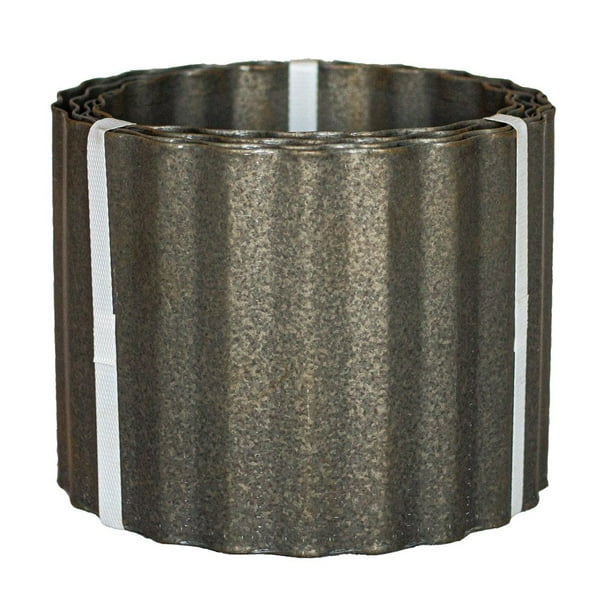 Corrugated Metal Landscape Garden Edging Antique 6" height