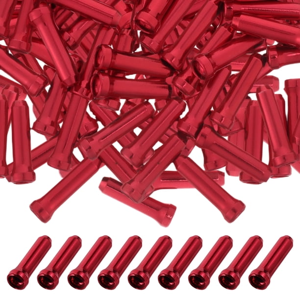 100 piezas de terminales de cable de bicicleta, tapas de repuesto para cable de freno de bicicleta, puntas de cable de freno de aleación de aluminio, accesorios para cable de freno