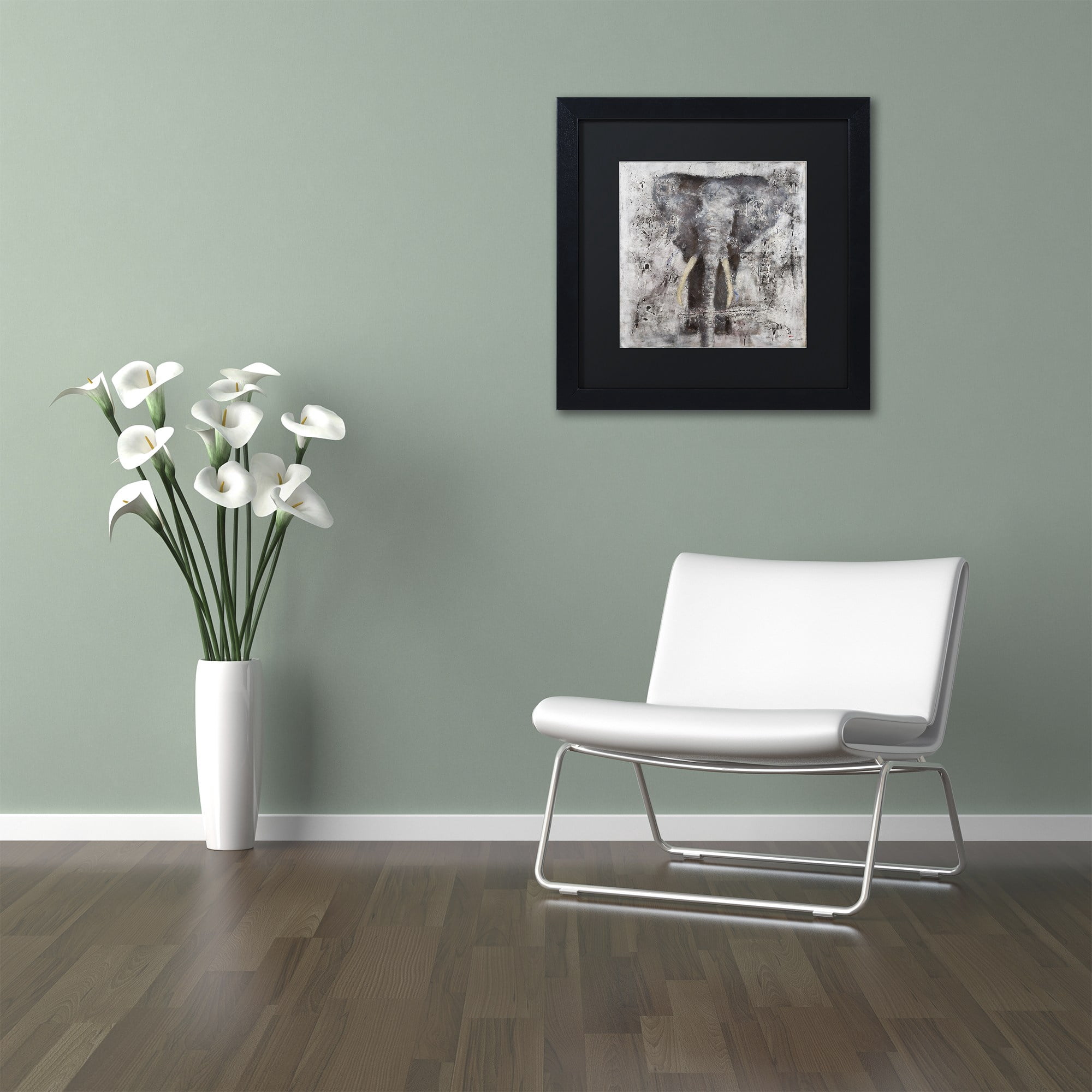 Trademark Fine Art "Wild Life" Canvas Art by Joarez, Black Matte, Black Frame