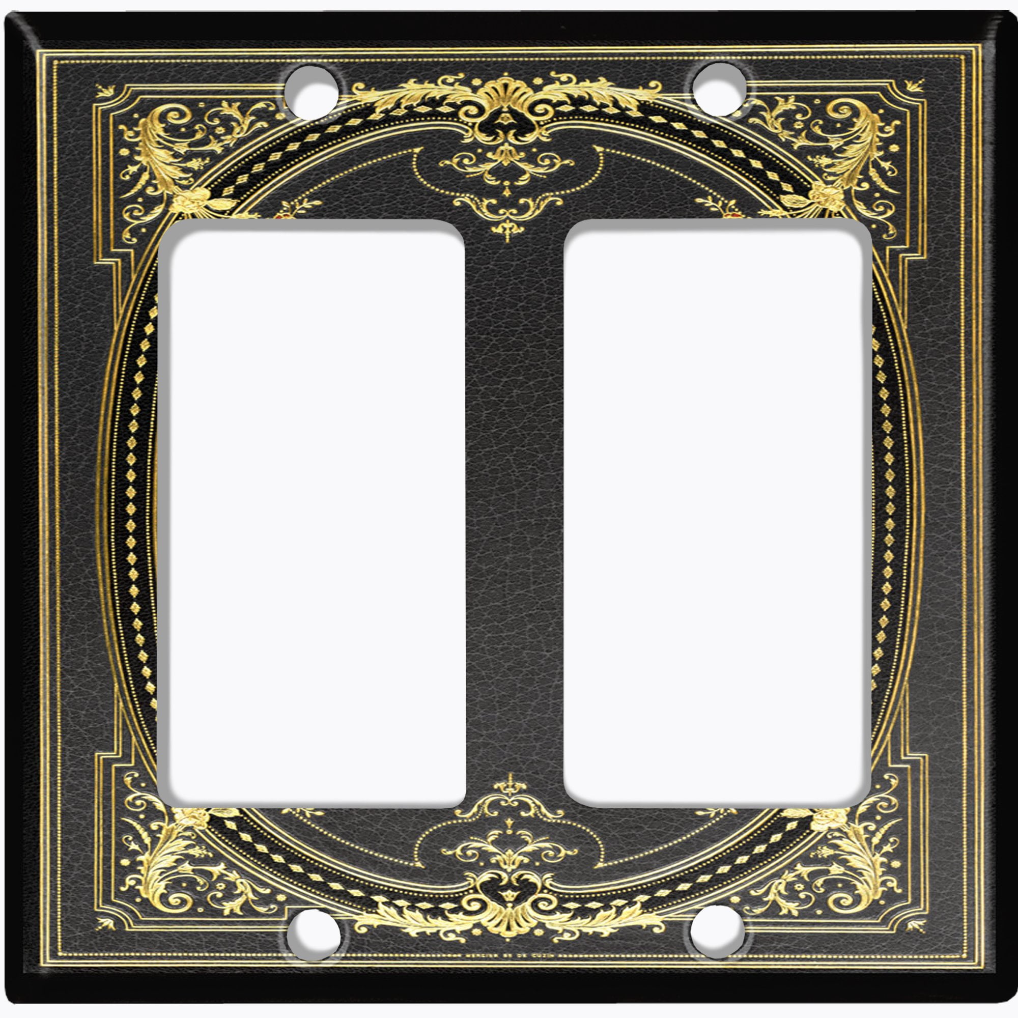 Metal Light Switch Plate Cover Elegant Victorian Black