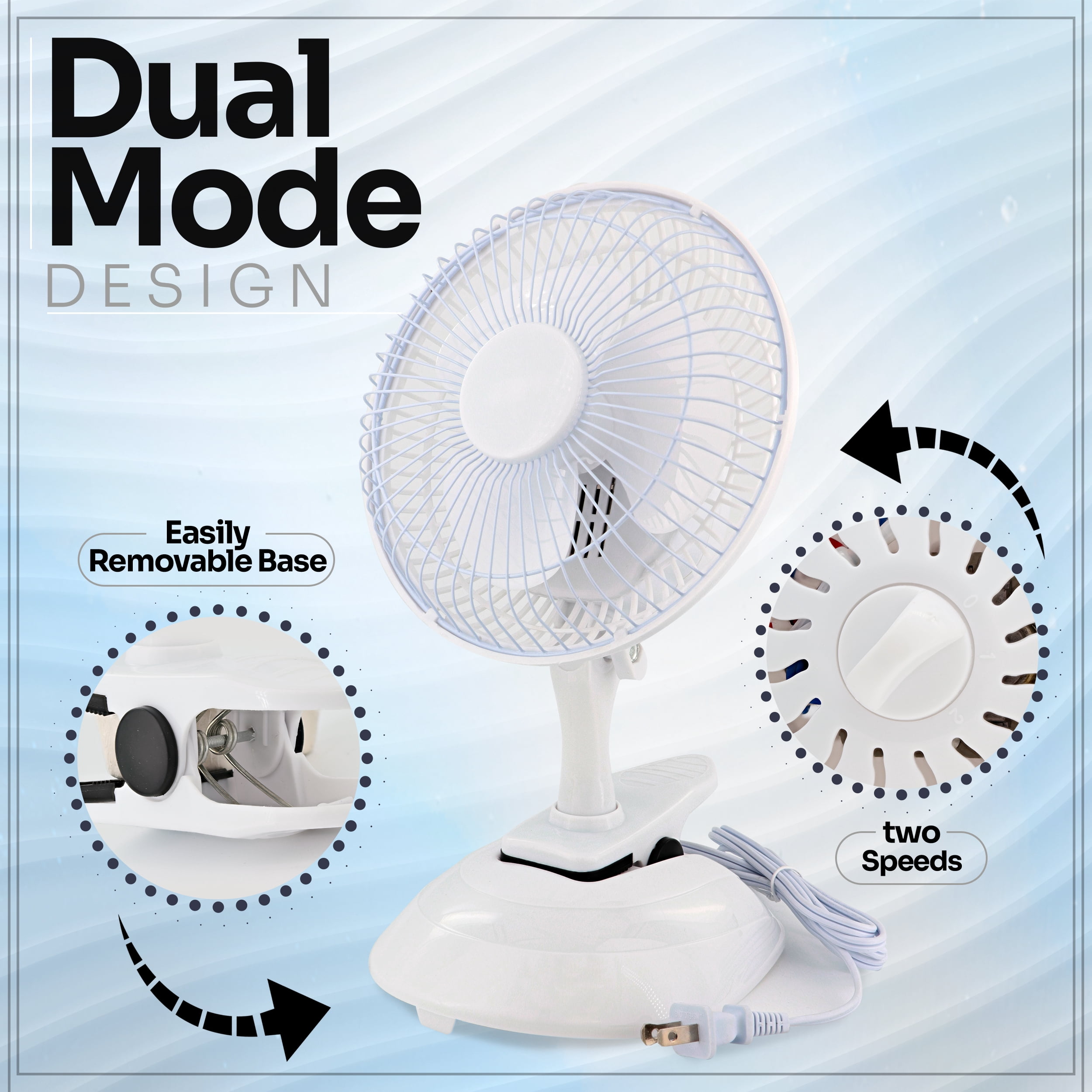 RAM-PRO 6 in 2-Speed Adjustable Tilt Clip-On Mini Fan